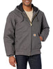 Carhartt J140 Men's Quilted Flannel Lined Duck Active Jacket J140,Gravel,X-Large