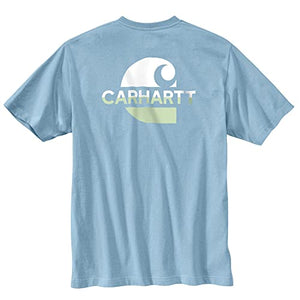 Carhartt 105710 Men's Loose Fit Heavyweight Short-Sleeve Pocket C Graphic T-Shi - 3X-Large Regular - Moonstone