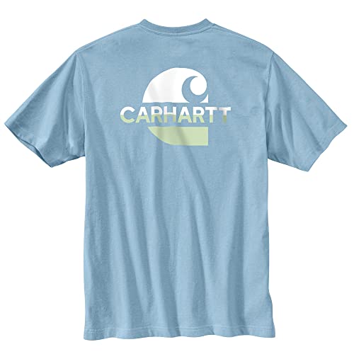 Carhartt 105710 Men's Loose Fit Heavyweight Short-Sleeve Pocket C Graphic T-Shi - X-Large Tall - Moonstone