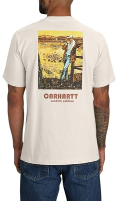 Carhartt 106146 Men's Big & Tall Relaxed Fit Heavyweight Short-Sleeve Pocket Farm Graphic T-Shirt