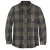 Carhartt 105432 Men's Rugged Flex Relaxed Fit Midweight Flannel Long-S - 2X-Large Tall - Driftwood, XX-Large Big Tall