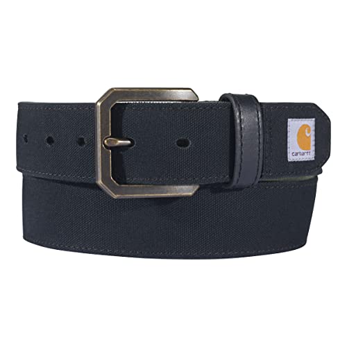 Carhartt A000578 Men's Casual Rugged Duck Canvas Belts, Available in Multiple Colors & Sizes, Black, 34