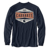 Carhartt 104893 Men's Relaxed Fit Heavyweight Sleeve Logo Graphic T-Shirt - 2X-Large Tall - Navy