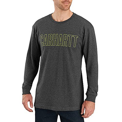 Carhartt 103841 Men's Workwear Block Logo Graphic Long Sleeve T-Shirt