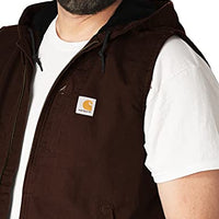 Carhartt 103837 Men's Relaxed Fit Washed Duck Fleece-Lined Hooded Vest