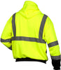 Pyramex RSZH3210 Hi-Vis Lime Safety Zipper Sweatshirt with Black Bottom