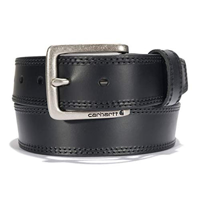 Carhartt A0005503 Men's Leather Engraved Buckle Belt