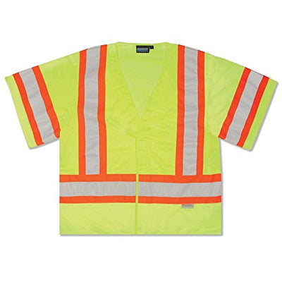 ERB S26 Class 3 Safety Vest with Sleeves, Lime