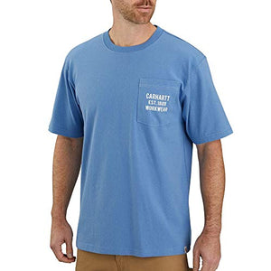 Carhartt 104176 Men's Pocket Workwear Graphic T-Shirt - X-Large Regular - French Blue