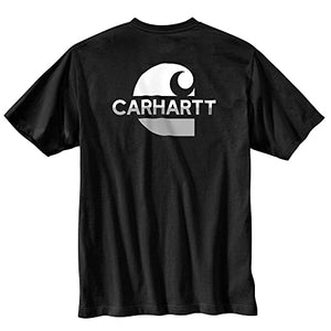 Carhartt 105710 Men's Loose Fit Heavyweight Short-Sleeve Pocket C Graphic T-Shi - X-Large Tall - Black