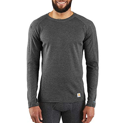Carhartt MBL131 Men's Force Midweight Synthetic-Wool Blend Base Layer Crewneck Pocket Top