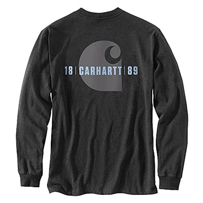 Carhartt 105054 Men's Relaxed Fit Heavyweight Long-Sleeve Pocket C Gra - X-Large Regular - Carbon Heather