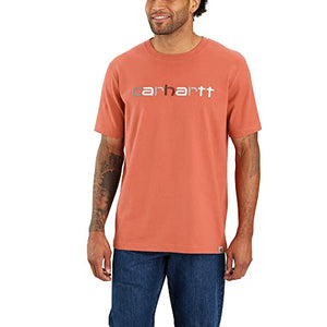 Carhartt 105797 Men's Relaxed Fit Heavyweight Short-Sleeve Logo Graphic T-Shirt - 3X-Large Regular - Terrecota