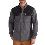 Carhartt 102876 Men's Burleson Heather Long Sleeve Shirt - X-Large - Charcoal Heather