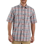 Carhartt 104259 Men's Warm Yellow Plaid M-Force Relaxed Short Sleeve Work Shirt