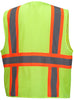 Pyramex RVZ2310 Hi-Viz All Mesh Safety Vest with Contrasting Reflective Tape, Lime