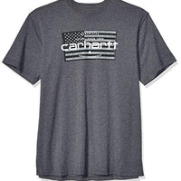 Carhartt 103567 Men's Big & Tall Lubbock Flag Graphic Short Sleeve T-Shirt, 026-carbon Heather, X-Large