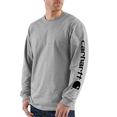 Carhartt K231 Men's Loose Fit Heavyweight Long Logo Sleeve Graphic T-Shirt