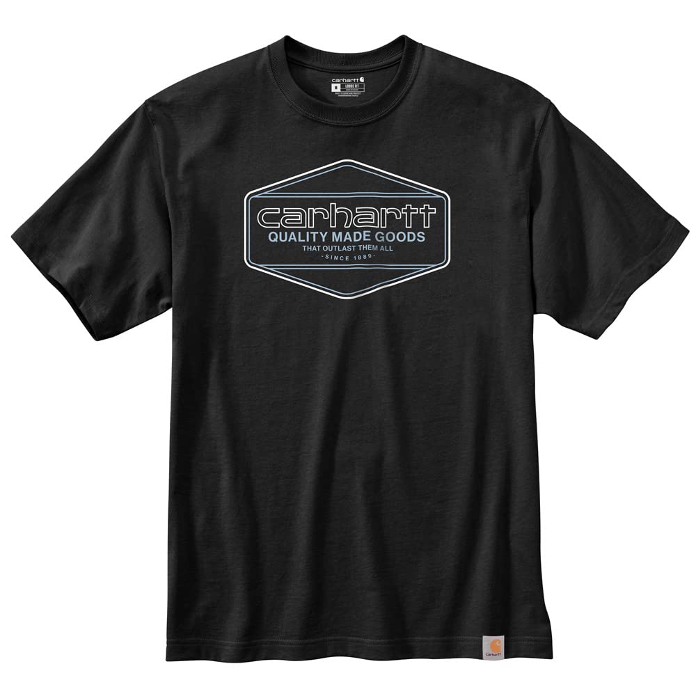 Carhartt 105711 Men's Loose Fit Heavyweight Short-Sleeve Quality Graphic T-Shir - Medium Regular - Black