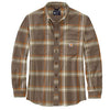 Carhartt 105945 Men's Rugged Flex Relaxed Fit Midweight Flannel Long-S - 2X-Large Regular - Chestnut