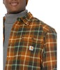 Carhartt 105439 Loose Fit Heavyweight Flannel Long Sleeve Plaid Shirt Oiled Walnut 2XL (Reg)