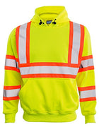 ERB Safety Products 63631 ERB W376C HVL Pullover Sweatshirt with Contrasting Trim, Class 3, 2XL, Yellow