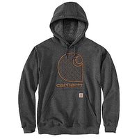 Carhartt 105943 Men's Loose Fit Midweight C Graphic Sweatshirt - 3X-Large Regular - Carbon Heather