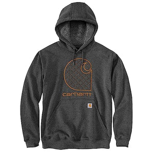 Carhartt 105943 Men's Loose Fit Midweight C Graphic Sweatshirt - 3X-Large Regular - Carbon Heather