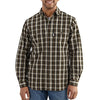 Carhartt 102214 Men's Fort Plaid Long Sleeve Shirt - X-Large - Black