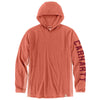Carhartt 105481 Men's Force Relaxed Fit Midweight Long-Sleeve Logo Graphic Hood - X-Large Tall Desert Orange Heather X-Large Big Tall