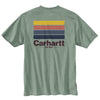 Carhartt 105713 Men's Relaxed Fit Heavyweight Short-Sleeve Pocket Line Graphic - X-Large Tall - Jade Heather