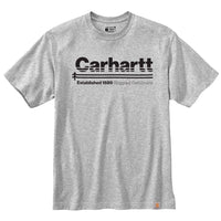 Carhartt 105754 Men's Relaxed Fit Heavyweight Short-Sleeve Outdoors Graphic T-S - 3X-Large Regular - Heather Gray