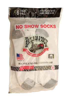 Railroad 6066 Sock No Show White